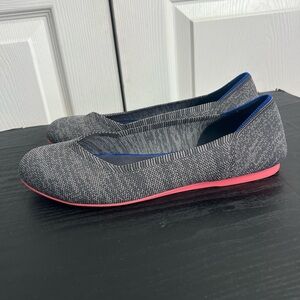 Rothy's The Flat Grey Knit Round Toe Slip On Comfy Loafers